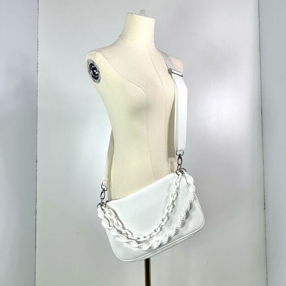 Ahdorned Neoprene Multi Way Crossbody Shoulder Bag White  New Without Tag. - Picture 3 of 16
